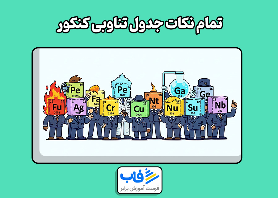 تمام نکات جدول تناوبی کنکور