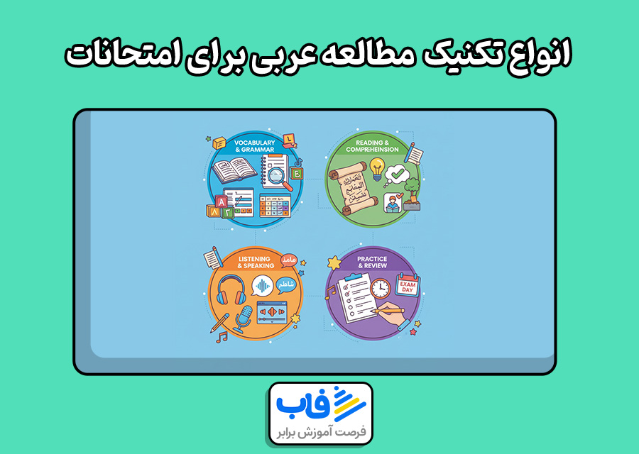 انواع تکنیکهای مطالعه عربی برای امتحانات نهایی