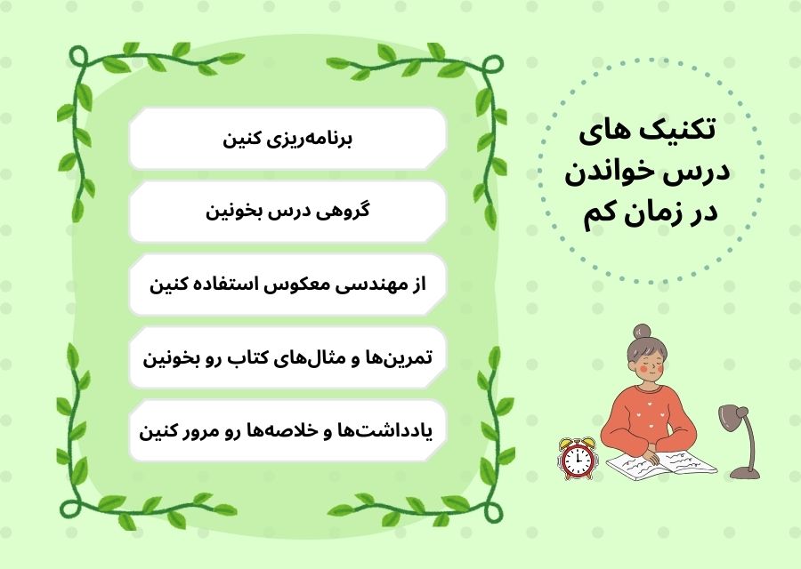 تکنیک‌ های درس خواندن در زمان کم
