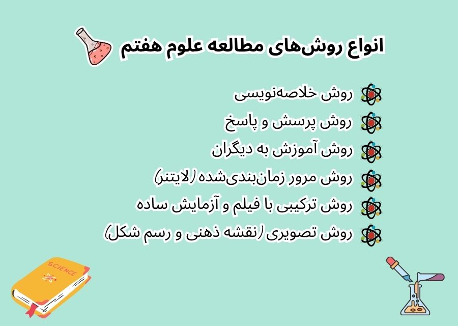 انواع روش‌های مطالعه علوم هفتم